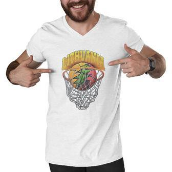 Lithuania Basketball Men V-Neck Tshirt - Thegiftio UK