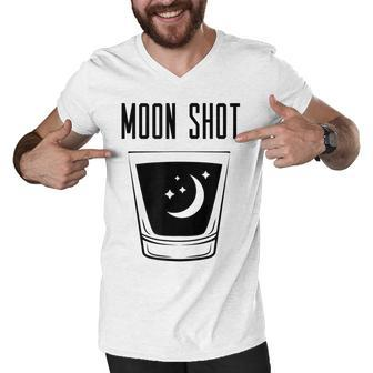 Moonshot Drinking Alcohol Party Funny Shot Glass V3 Men V-Neck Tshirt - Thegiftio UK