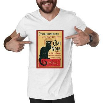 Poster Foundry Le Chat Noir The Black Cat Paris Art Deco Vintage Men V-Neck Tshirt - Thegiftio UK