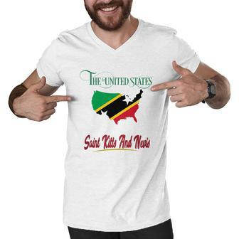 Saint Kitts And Nevis Men V-Neck Tshirt - Thegiftio UK