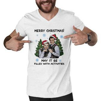Step Brothers Merry Christmas May It Be Filled With Activities Shirt Men V-Neck Tshirt - Thegiftio UK