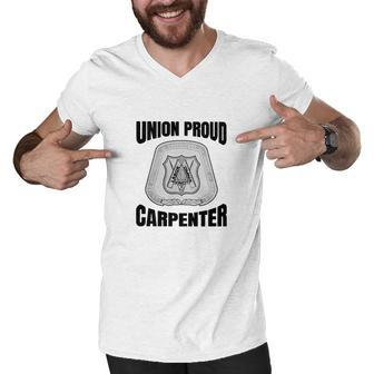 United Brotherhood Of Carpenters And Joiners Of America Union Proud Carpenter Men V-Neck Tshirt - Thegiftio UK