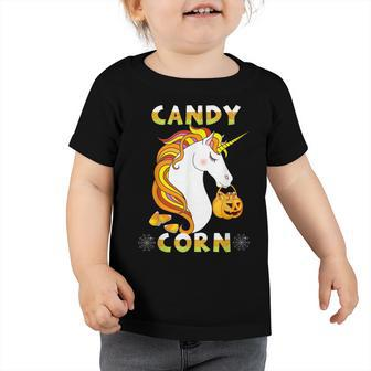 Cute Candy Corn Unicorn Halloween Costumes Funny Gifts Girls Toddler Tshirt - Thegiftio UK