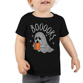 Cute Ghost Book Reading Teacher School Funny Halloween 2022 V3 Toddler Tshirt - Thegiftio UK