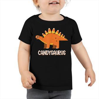 Funny Candysaurus Candy Corn Dinosaur Halloween Toddler Kid Toddler Tshirt - Thegiftio UK