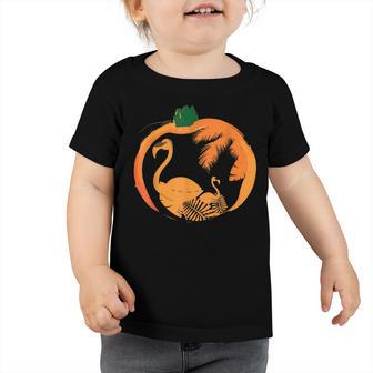 Halloween Custome Flamingo Flamingween Pumpkin For Boys Girl Toddler Tshirt - Thegiftio UK