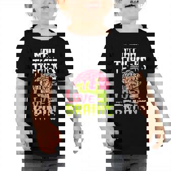 Math Teachers Love Brains Zombie Teacher School Halloween Toddler Tshirt - Thegiftio
