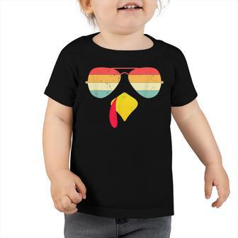 Turkey Face Funny Thanksgiving Halloween For Kids Adults Toddler Tshirt - Thegiftio UK