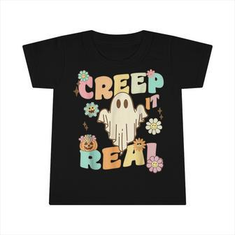 Creep It Real Skeleton Skateboard Halloween For Kids Infant Tshirt - Thegiftio UK