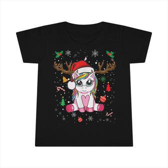 Cute Christmas Girls Women Xmas Unicorn Deer Christmas Infant Tshirt - Thegiftio UK