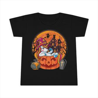Cute Halloween Girls Women Witchy Unicorn Halloween V4 Infant Tshirt - Thegiftio UK