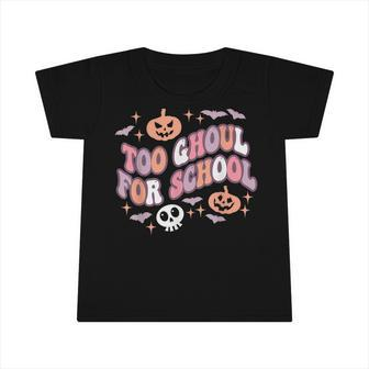 Cute Halloween Teacher School Ghouls Groovy Trick Or Teach V5 Infant Tshirt - Thegiftio UK