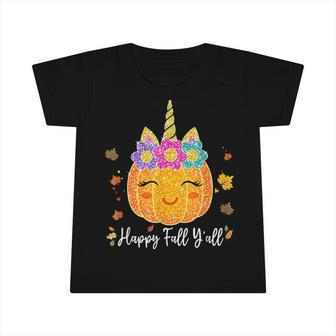 Cute Pumpkin Unicorn Halloween Thanksgiving For Girls Infant Tshirt - Thegiftio UK
