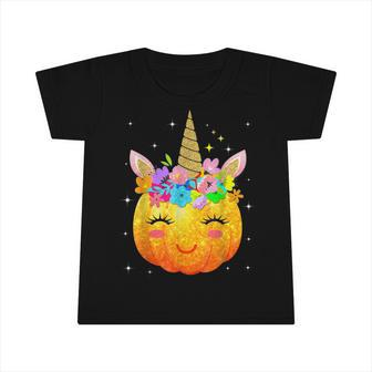 Funny Unicorn Pumpkin Halloween Gifts Cute Thanksgiving Girl V2 Infant Tshirt - Thegiftio UK