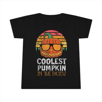 Kids Coolest Pumpkin In The Patch Toddler Boys Halloween V3 Infant Tshirt - Thegiftio UK