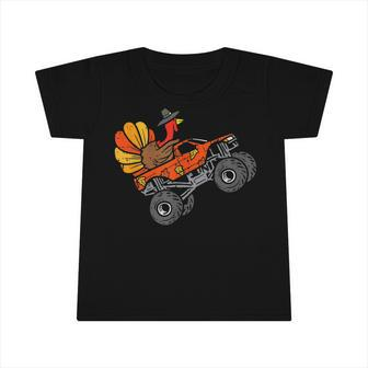 Thanksgiving Turkey Riding Monster Truck Boys Kids Toddlers Infant Tshirt - Thegiftio UK