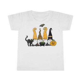 Halloween Gnomes Cute Autumn Pumpkin Fall Holiday Women Girl V28 Infant Tshirt - Thegiftio UK