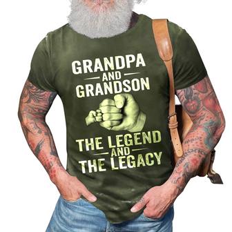 Grandpa And Grandson The Legend And The Legacy Funny Gifts 3D Print Casual Tshirt