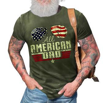 4Th Of July Family Matching All American Dad American Flag 3D Print Casual Tshirt | Mazezy