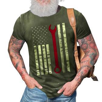 American Flag Engineer Auto Mechanic 3D Print Casual Tshirt | Mazezy