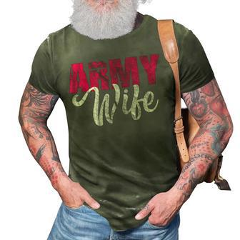 Army Wife Military Soldier Veterans Day Vintage Gift For Womens 3D Print Casual Tshirt | Mazezy