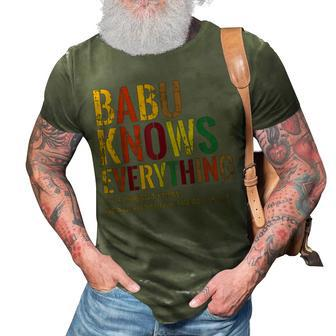 Babu Knows Everything Swahili Grandpa Fathers Day Gift For Mens 3D Print Casual Tshirt | Mazezy