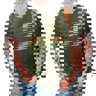 Best Dad Ever American Flag Vintage Fathers Day Daddy Gift For Mens 3D Print Casual Tshirt | Seseable CA