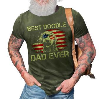 Best Doodle Dad Ever Goldendoodle 4Th Of July Gift 3D Print Casual Tshirt | Mazezy
