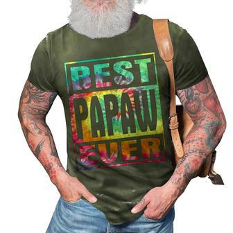 Best Papaw Ever Vintage Tie Dye Funny Fathers Day 3D Print Casual Tshirt - Seseable