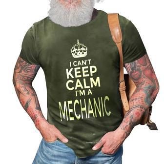 Cant Keep Calm Mechanic 3D Print Casual Tshirt | Mazezy