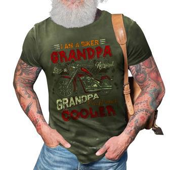 Car Bike Motorcycle Lover I Am A Cool Biker Grandpa 3D Print Casual Tshirt | Mazezy