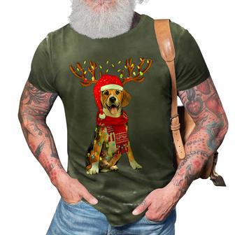 Christmas Lights Beagle Dog Lover Dog Dad Dog Mom 3D Print Casual Tshirt | Mazezy
