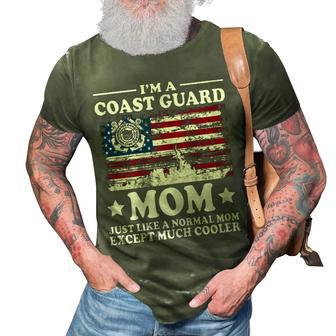 Coast Guard Mom American Flag Military Family Gift Gift For Womens 3D Print Casual Tshirt | Mazezy