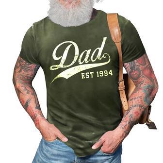 Dad Established 1994 Fathers Day Gift For Mens 3D Print Casual Tshirt | Mazezy