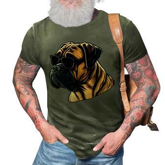 Dad Mom Cool Dog Sunglasses Bullmastiff 3D Print Casual Tshirt | Mazezy