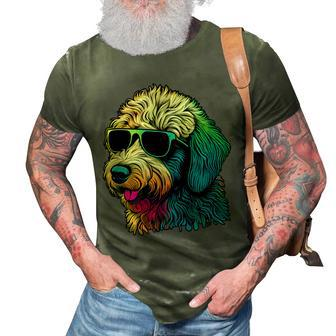 Dad Mom Cool Dog Sunglasses Goldendoodle 3D Print Casual Tshirt | Mazezy