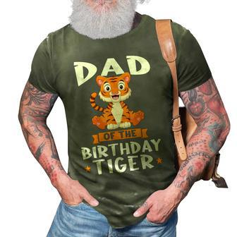 Dad Of The Birthday Tiger Birthday 3D Print Casual Tshirt | Mazezy