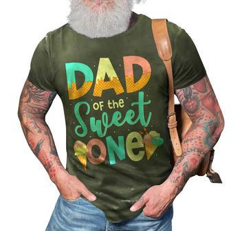 Dad Of The Sweet One Happy 1St Birthday Papa Ice Cream Gift For Mens 3D Print Casual Tshirt - Seseable
