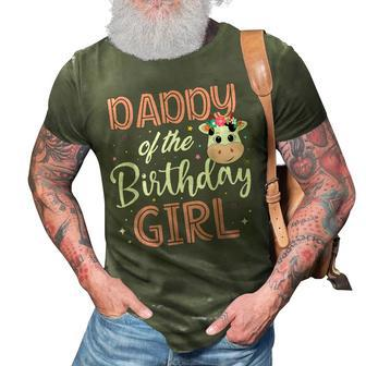 Daddy Of The Birthday Girl Cow Farm Birthday Party Dad Papa 3D Print Casual Tshirt | Mazezy