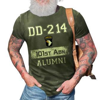 Dd214 Army 101St Airborne Alumni Veteran Father Day Gift 3D Print Casual Tshirt | Mazezy