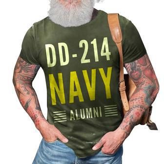 Dd214 Navy Alumni Veteran Day Retired Vintage Military Gift 3D Print Casual Tshirt | Mazezy