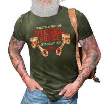 Diesel Power Truck Turbo Brothers Mechanic 3D Print Casual Tshirt | Mazezy