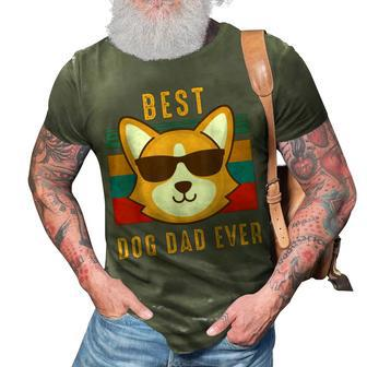 Dog Owner Gift Men Funny Best Dog Dad Ever 3D Print Casual Tshirt - Seseable