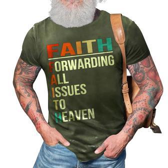 Faith Forwarding All Issues To Heaven Vintage Retro 3D Print Casual Tshirt - Thegiftio UK