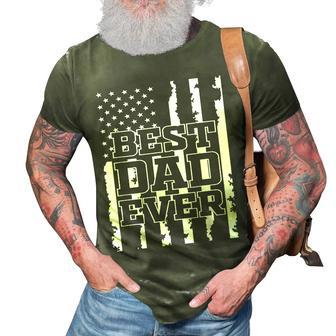 Fathers Day Best Dad Ever Usa American Flag Gift For Mens 3D Print Casual Tshirt - Seseable