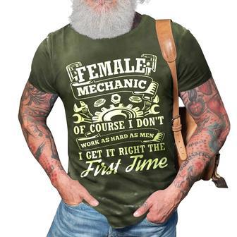 Female Mechanic Of Course I Dont Work Tools Garage Cars Gift For Womens 3D Print Casual Tshirt | Mazezy