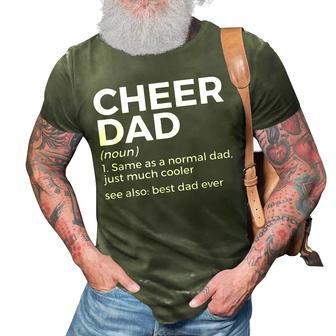 Funny Cheer Dad Definition Best Dad Ever Cheerleading 3D Print Casual Tshirt - Seseable