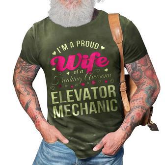 Funny Elevator Mechanics Wife Anniversary Gift 3D Print Casual Tshirt | Mazezy