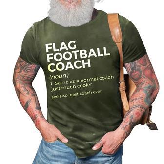 Funny Flag Football Coach Definition Best Coach Ever 3D Print Casual Tshirt - Seseable