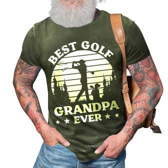 Golfer Funny Best Golf Grandpa Ever Golf Player Gift For Mens 3D Print Casual Tshirt
